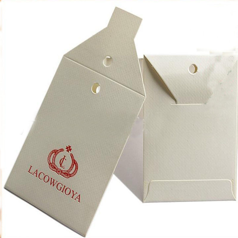 La carte faite sur commande de PMS imprimant le coup blanc de Papier d'emballage de chèque-cadeau de carton étiquette l'épaisseur de 1mm