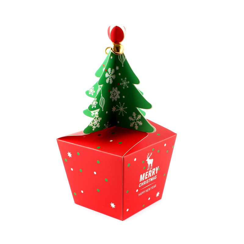 Christmas Gift Paper Box Funny Christmas Tree Box Logo Printing