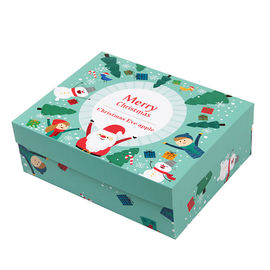 L'emballage de Noël d'impression de CMYK enferme dans une boîte des boîte-cadeau de Noël avec le plateau de couvercles