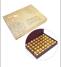 Boîte de papier grise faite sur commande d'emballage d'estampillage d'or d'emballage de chocolat de carton