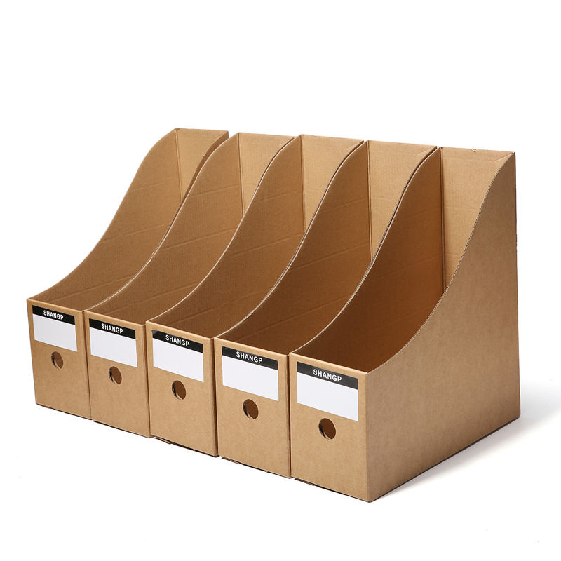 Kraft Paper File Box Paper Packaging Box OEM Logo Printing CMYK Display